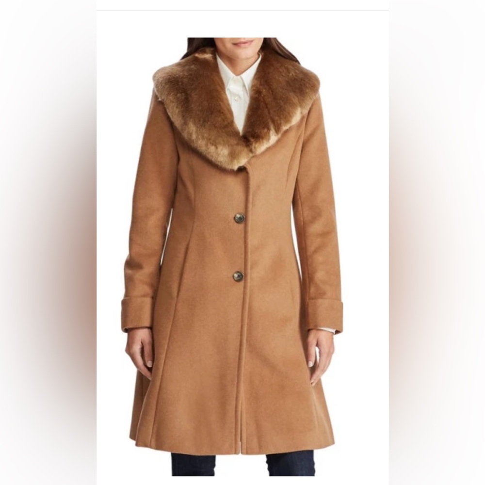 LAUREN RALPH LAUREN
Women's Faux-Fur-Trim Walker Coat
